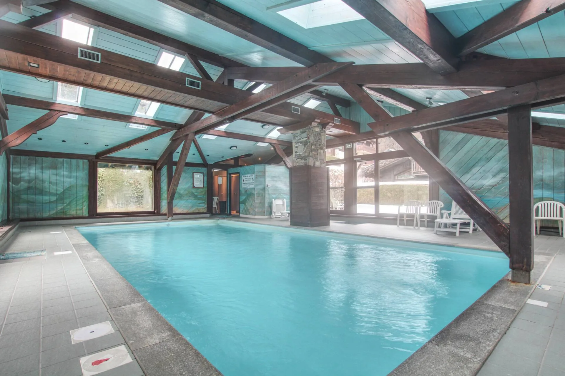 Heated indoor swimming pool at Les Hauts de Chavants