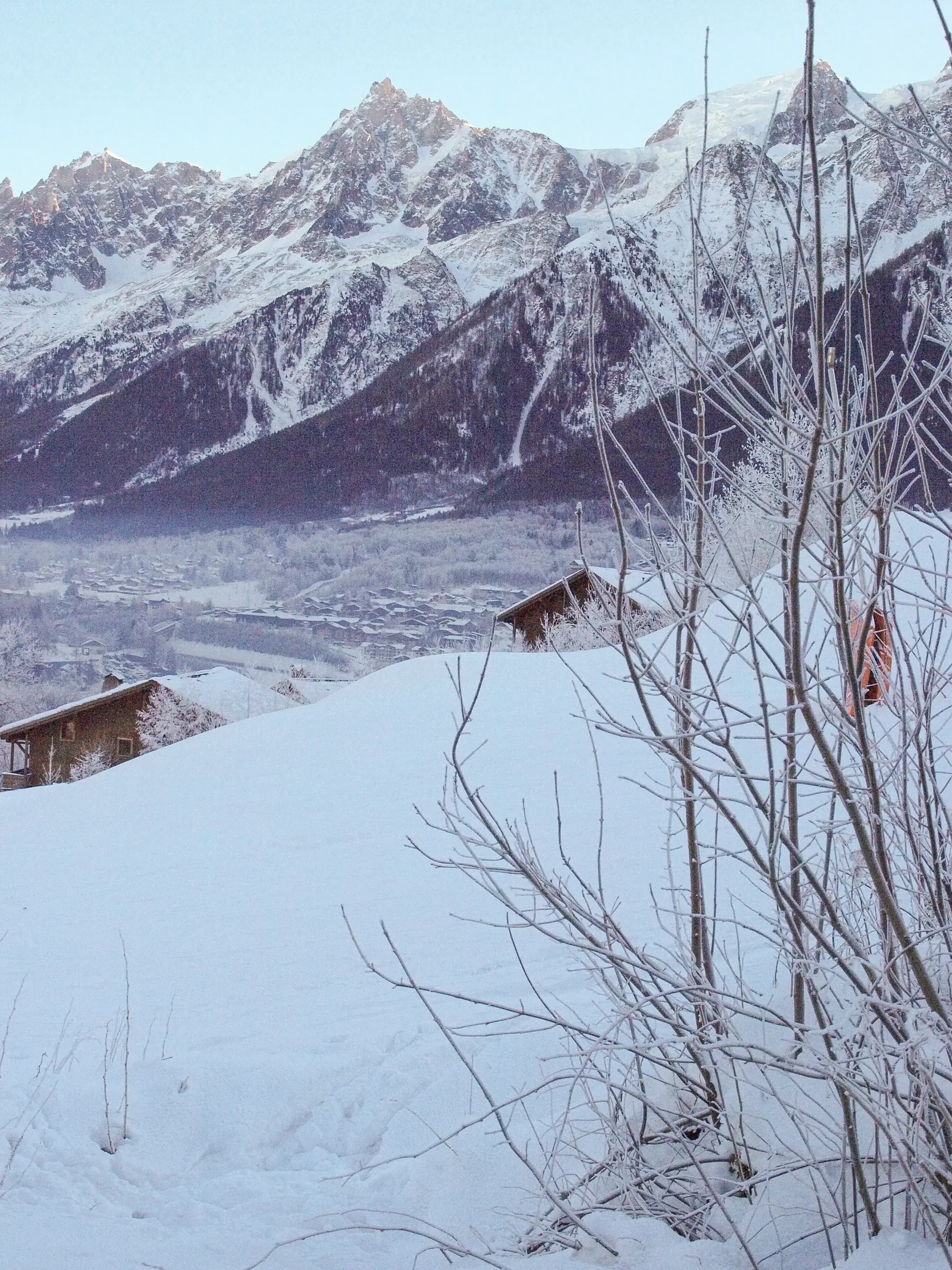 Mont Blanc winter mountain view