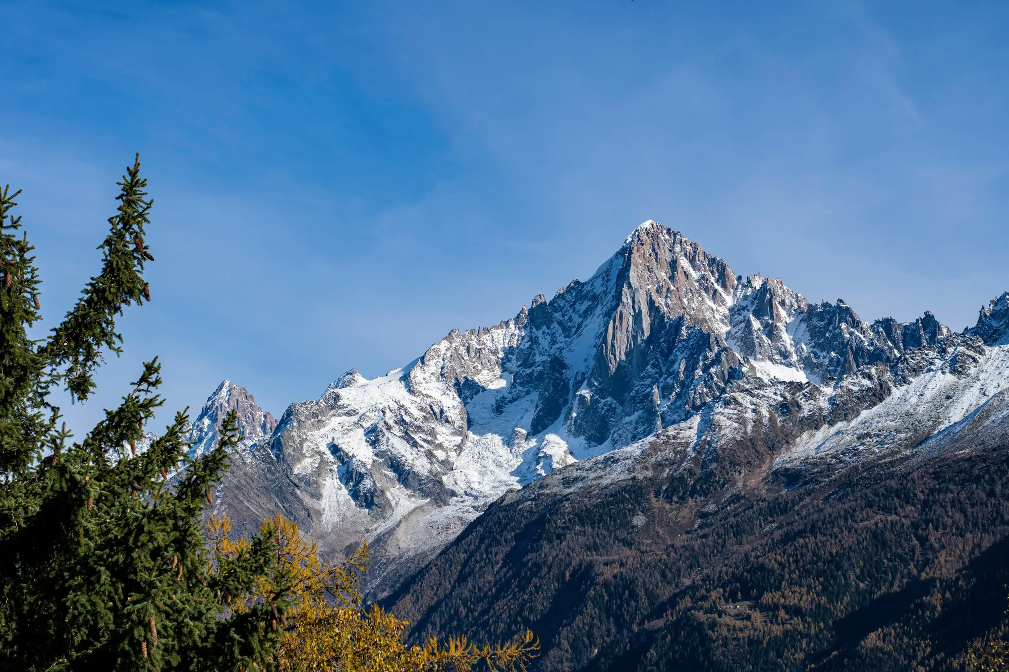 Winter landscape near Les Houches